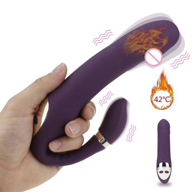 Heizung Doppelmotor G-Punkt Klitoris Analdildo Vibrator Erwachsene Sexspielzeug für Frau Masturbator 10-Modus 10-Gang-weibliches erotisches Spielzeug