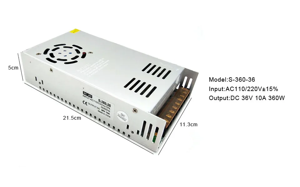 Питание AC 220 до 36В 10A 20A 40A 360W 400W 720A 800W 1000W 1500W Светодиодный драйвер трансфомеры е-байка 36В Напряжение конвертер Питание
