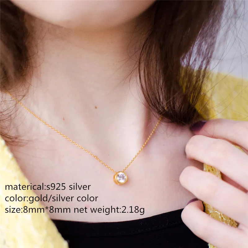 CC 925 Чистое серебро ожерелья подвески для женщин Длинная подвеска палочка простой дизайн ожерелье стильные ювелирные изделия вечерние подарки CCN302 - Окраска металла: CCN301