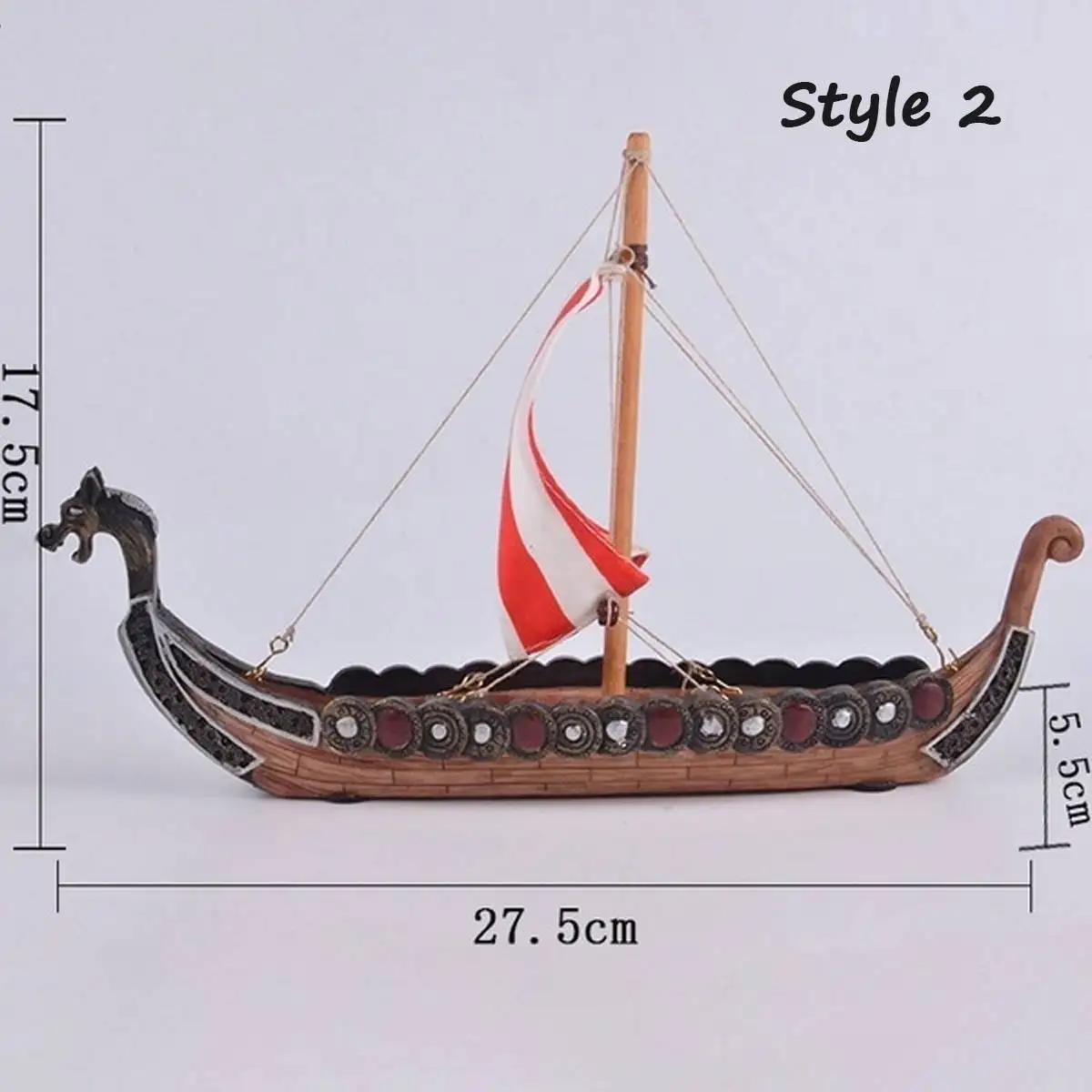 Викинг longship дракон Лодка украшения резные смолы ремесло украшения дома Викинги кораблей Парусная модель игрушка Подарки Пиратская лодка