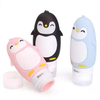 

Cute Cartoon Portable Silicone Refillable Bottle Empty Travel Packing Press for Lotion Shampoo Cosmetic Squeeze Containers Z0409