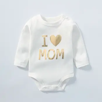 

2020 Father's Day Toddler Baby Boys Girls Kids Cotton Letter Print Long Sleeve O Neck Bodysuit Summer Clothes Costume