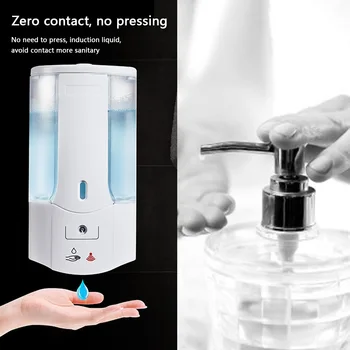 

450ml Automatic Soap Dispenser Touchless Sensor Hand Sanitizer Shampoo Detergent Dispenser Wall Mounted For Bathroom Kitchen