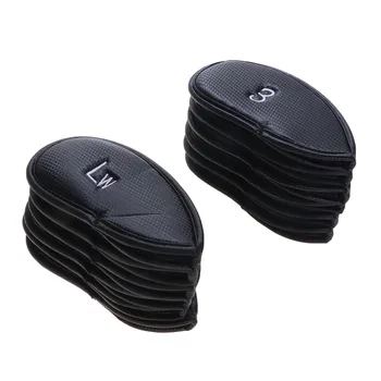 

12Pcs Golf Club Head Cover PU Leather Headcovers Golf Club Head Protector Cover