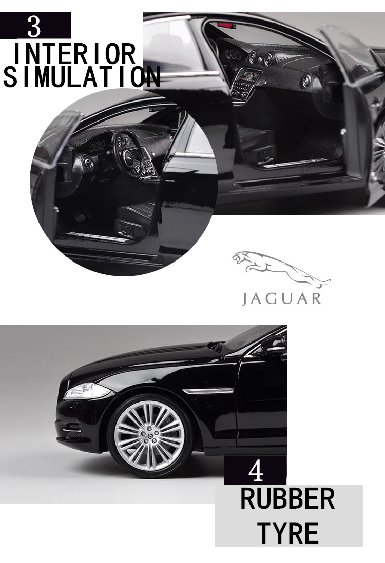 Welly 1:24 2010 Jaguar XJ сплав модель автомобиля Моделирование Украшение автомобиля коллекция Подарочная игрушка Литье под давлением модель игрушка для мальчиков