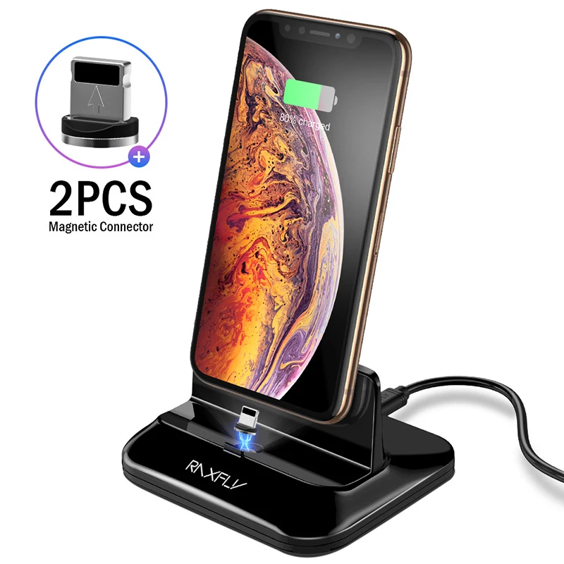 

RAXFLY Seat Charging Circle Head Magnetic Absorption Charger For iPhone X XS Max XR 8 7 6 Mobile Phone Wireless Seat Charging