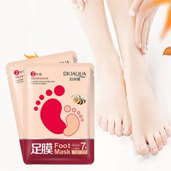 

BIOAQUA 2pcs/bag Exfoliating Foot Peeling Mask Body Born Feet Mask Dead Skin Remover Smooth Energetic Socks Pedicure Foot Care