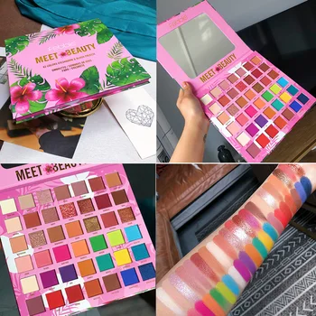 

42 Colorful Eyeshadow Matte Glitter Waterproof Long-Lasting Metallic Pigmented Shimmer Eye Shadow Palette Eyes Makeup Palette