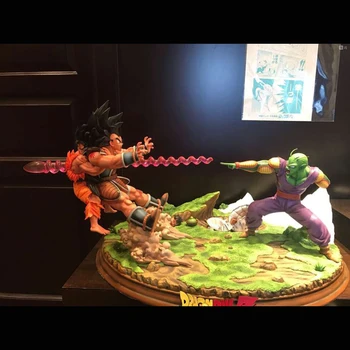

3Pcs/set Dragon Ball Bust change Piccolo vs Goku Vegeta Statue Son Goku Gk Full-Length Portrait Action Figure Model Toy BOX Q173