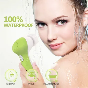 

5 in 1 Electric Face Brush Cleansing Facial Cleaner Brush Machine Body Cleansing Skin Beauty Massager Face Scrubber Cleanser