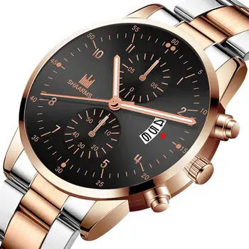 

Reloj Hombre 2019 Men Wrist Watch Luxury Alloy Case Fashion Quartz Watches Casual Waterproof Man Calendar Clock Gift Accessories