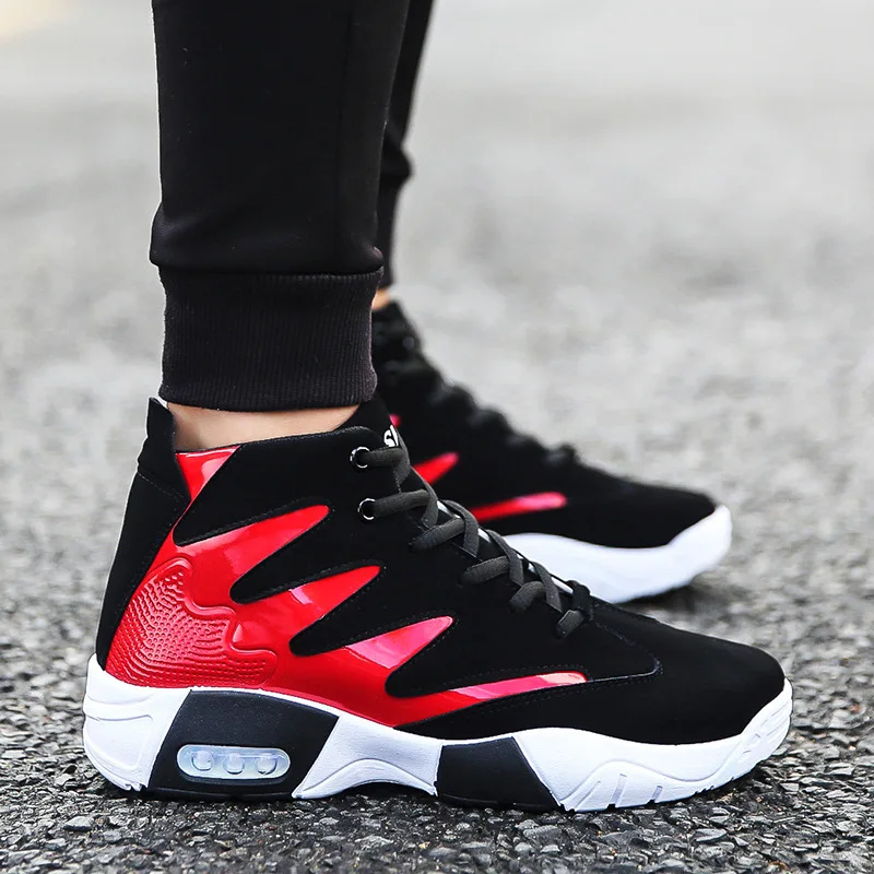 

Autumn & Winter MEN'S SHOES Fashion Students Black And White Mixed Colors Korean-style Trend Athletic Shoes Men's Extra High Hig