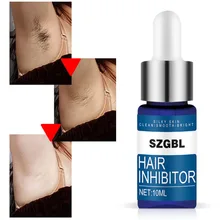 SZGBL безболезненное удаление ингибитора волос сыворотка масло спрей борода бикини интимный ингибитор масло для удаления волос 10 мл