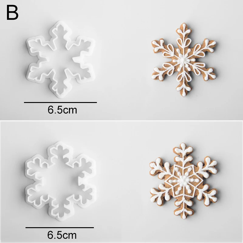 Yesbay Stainless Steel Snowflake Cookie Cutter Biscuit Pastry Cake Mold  Baking Tool,Cookie Cutter