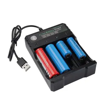 

3.7V 18650 4 Slots Charger Portable 18350 16340 14500 USB Interface Intelligent Vape Independent Li-ion Battery Charging Device