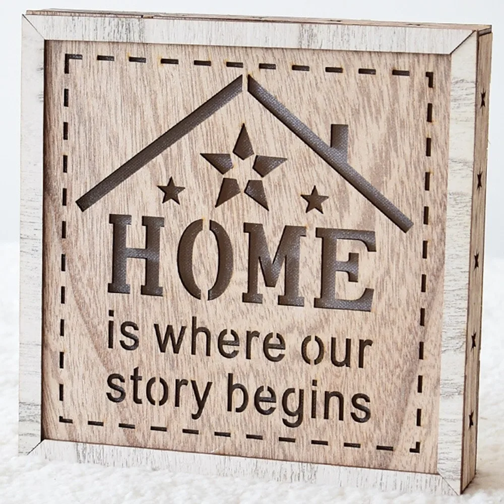 3 Desktop Ornaments Creative Christmas Wooden Hollow Light Ornaments Pendants Light Box Small Night Light Box Window Home Decors - Цвет: 3