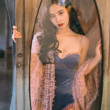 

Beach Swimwear Womens One Piece Retro Swimsuit Ladies Closed Sexy Swim Suits Large Size Super Fairy Korea Underwire Bracket Push