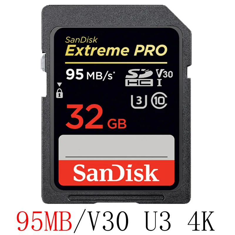 SanDisk Extreme Pro/Ultra SD карта 128 Гб 64 Гб 256 Гб 16 Гб карта памяти U3/U1 32 ГБ флэш-карта SD память SDXC SDHC carte sd - Емкость: 95MB 32GB