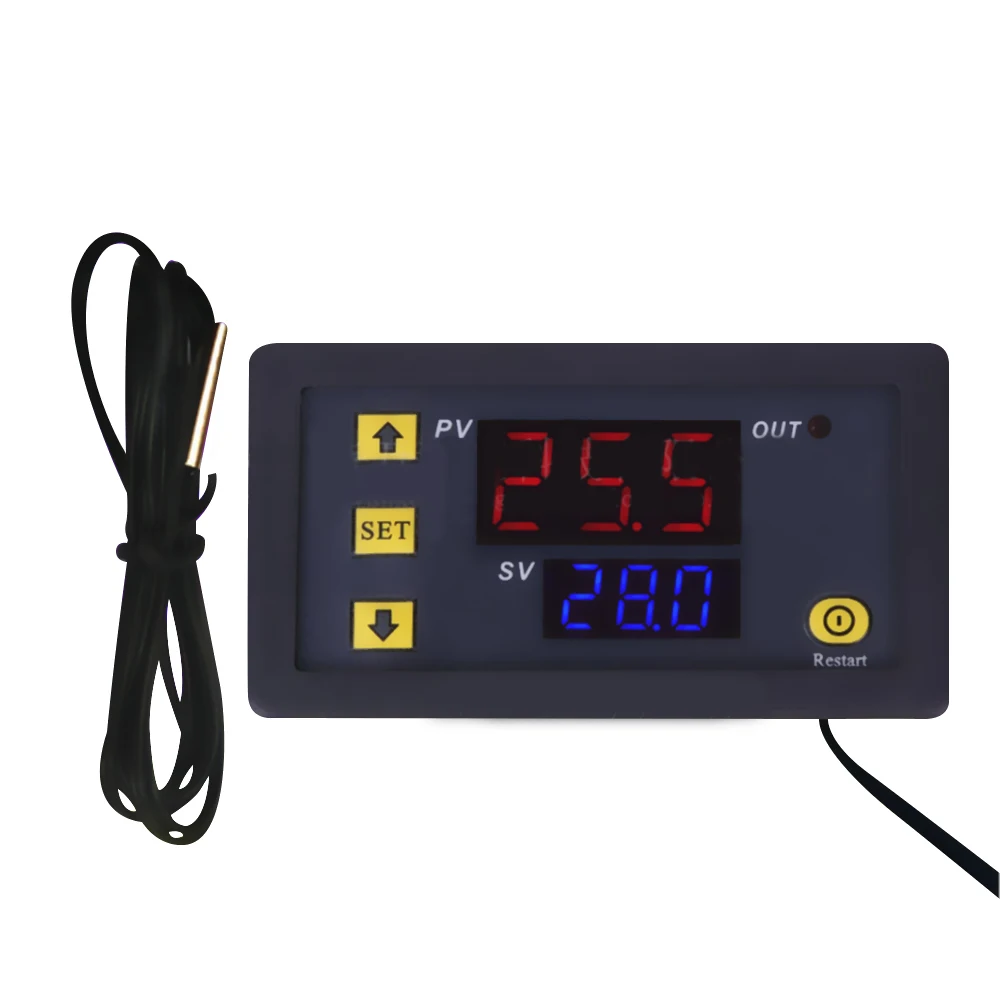 

W3230 12V 24V AC110-220V 20A Probe line Digital Temperature Control LED Display Thermostat