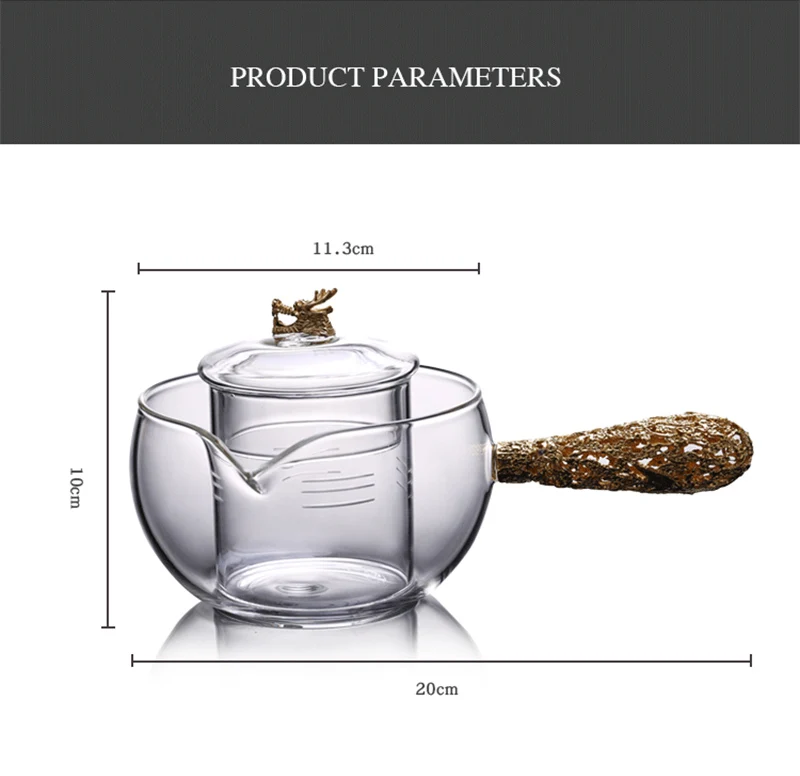 350 мл термостойкий стеклянный чайник для приготовления чая, чайник с золотой/серебряной ручкой, термостойкий стеклянный чайник, молочный кувшин