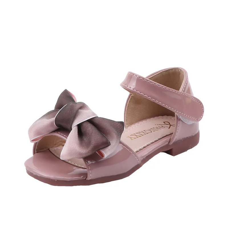 ULKNN 2020 Summer New Products Girls Bow Sandals Korean-style Little Girl Bright Skin Princess Sandals Wholesale