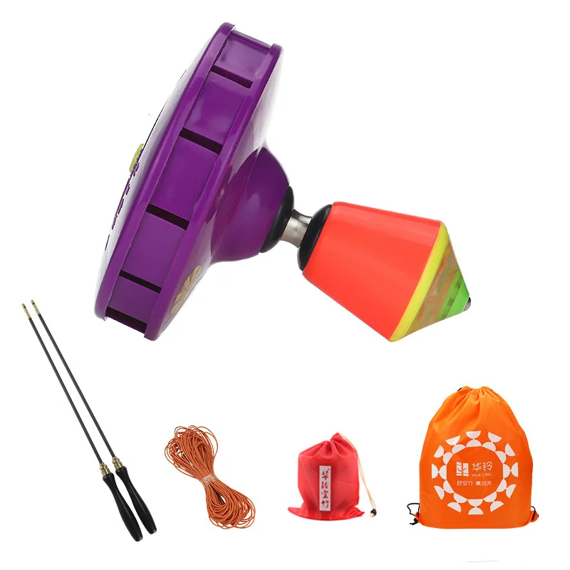 Китайская Асимметричная diabolo 8 подшипниковых игрушек профессиональный набор Diabolo упаковка с веревочной сумкой Китай - Цвет: Purple