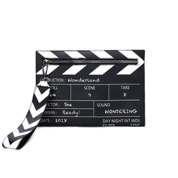 

2019 New Ladies Handbags Fashion Movie Board PU Leather Large Capacity Casual Clutch Bag Wallet Simple Women's Coin Purse