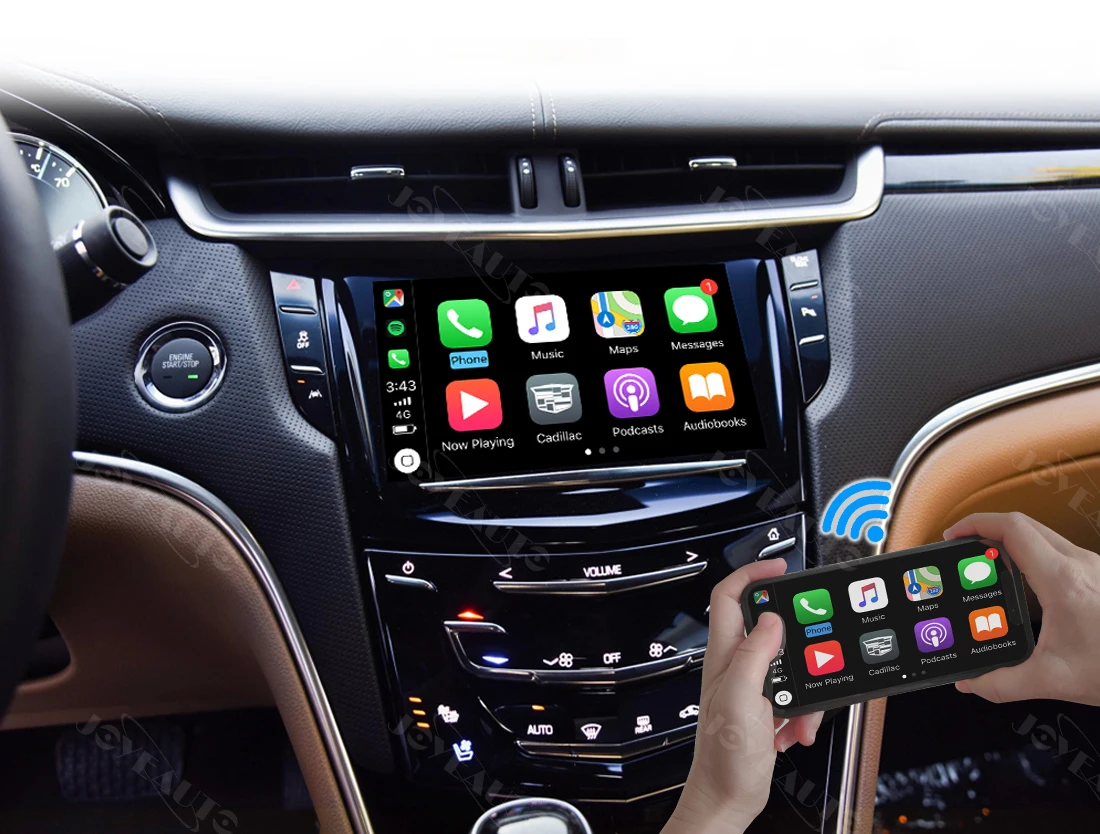 Joyeauto беспроводной Apple Carplay для Cadillac XTS ATS SRX CTS XT5- Android авто зеркало в форме яблока iOS Wifi автомобиль играть Airplay