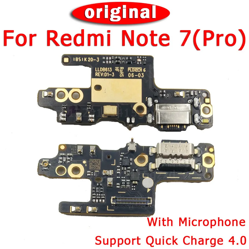 Оригинальная плата зарядного порта для Xiaomi Redmi Note 7 Pro запасные части зарядная