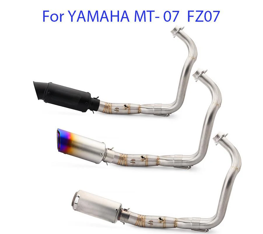 Полная выхлопная система мотоцикла глушитель выхлопной трубы для Yamaha MT-07 FZ-07 MT07 FZ07 MT 07- XSR700