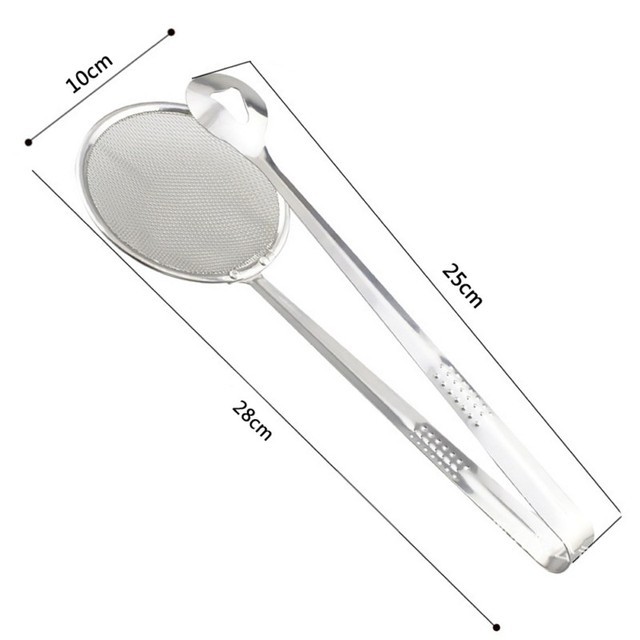 Accessories Stainless Steel Colander Strainer Long Handle Scoop Filter Oil-Water Separation Spoon Grease Trap Skimmer