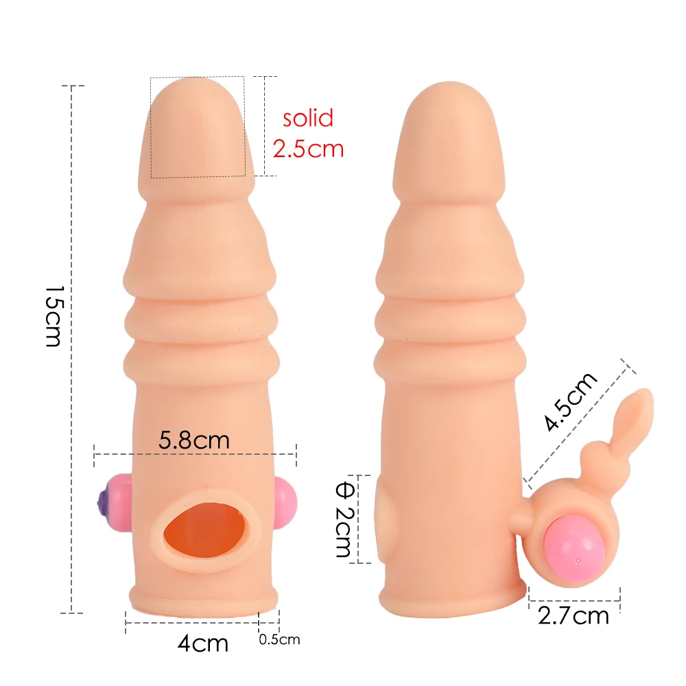 Vibrating Penis Extender | Silicone Cock Sleeve