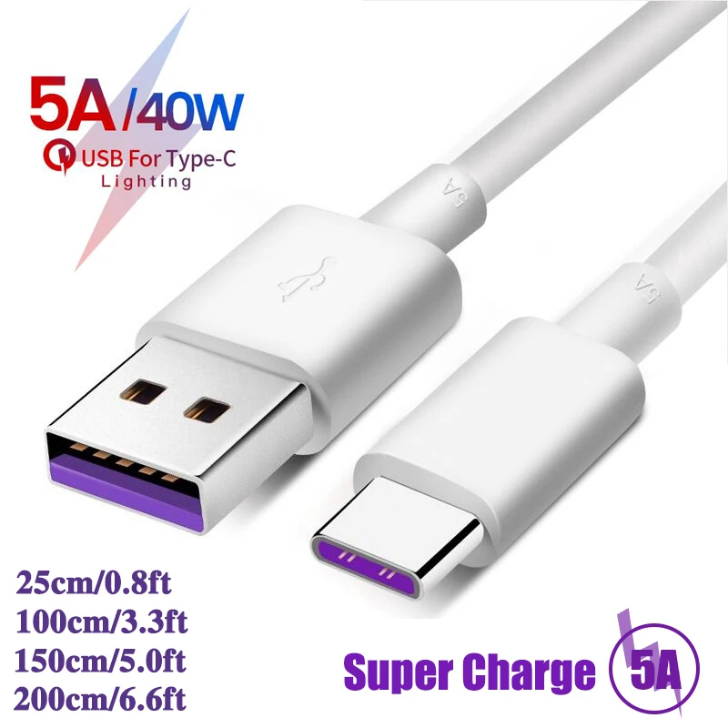 Супер зарядное устройство 5A кабель для Huawei nova 5z/nova 5i Pro/P40/nova 5T/P30/Mate 20/Mate RS Porsche