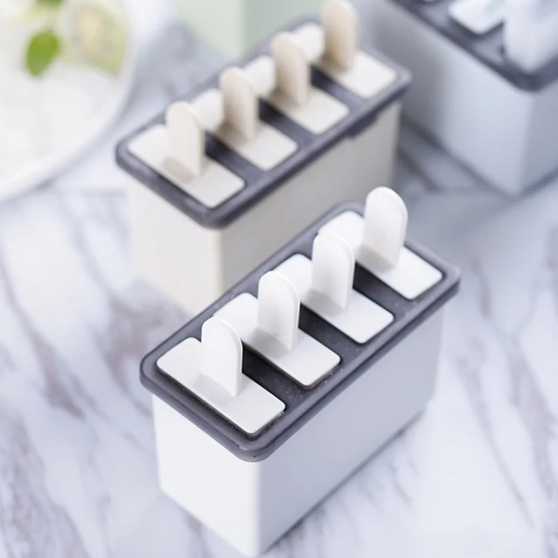 4 ячейки DIY Popsicle классическая форма для изготовления мороженого лоток производитель PP замороженный кубик льда леденец плесень кухня мороженое инструменты для приготовления пищи