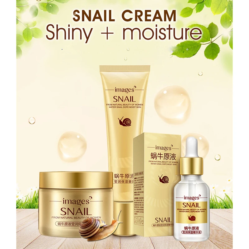 3 قطعة/الوحدة صور الحلزون الوجه العناية بالبشرة مج...