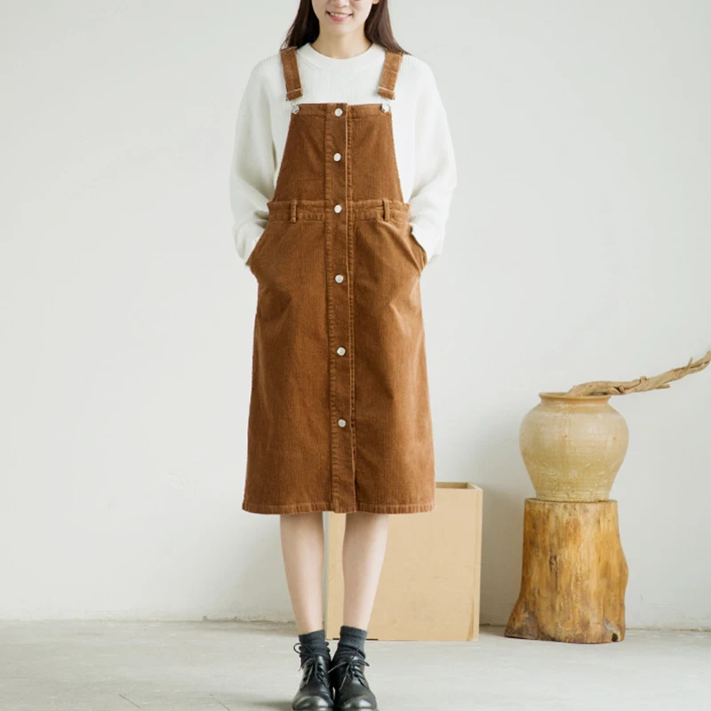 corduroy overall dress womens