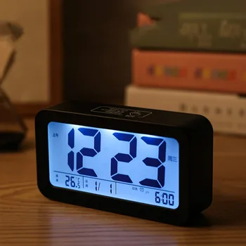 

Led Silent Digital Clock Date Temperature Alarm Lcd Bedroom Table Usb Electronic Digital Clock Horloge Home Decor Clock DB60SZ