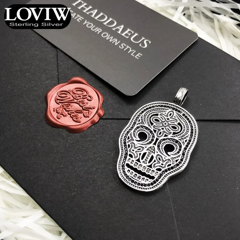 Кулон маска черепа, брендовые модные ювелирные изделия Thomas SABOR Rebel уличные аксессуары 925 пробы Серебряный подарок для женщин и мужчин