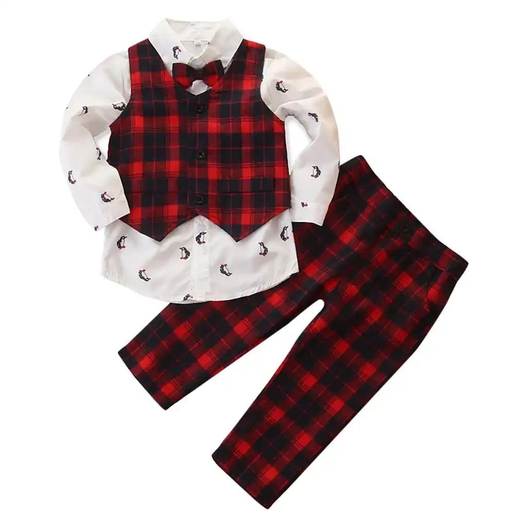 tartan baby boy outfit