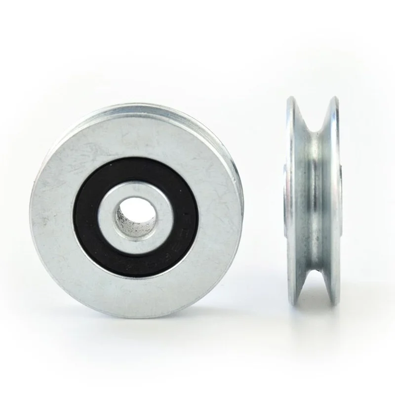 Fixed pulley lifting rope pulley 6*33*8mm V groove Steel Wire Over Line Lifting Wheel Guide Wheel Metal Pulley Bearing Mechanical Rolling Wheel