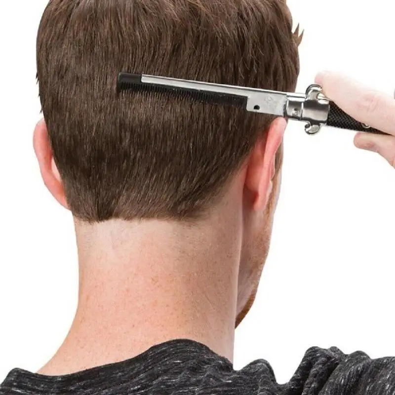 Автоматический складной нож расческа для мужчин триммер для волос бабочка Мужская карманная расческа из нержавеющей стали пружинная щетка Инструменты для укладки
