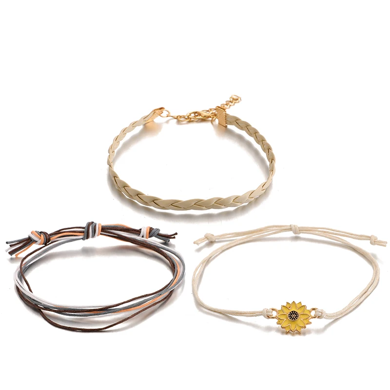 Bohemia Sunflower Charm Anklets - Image 6