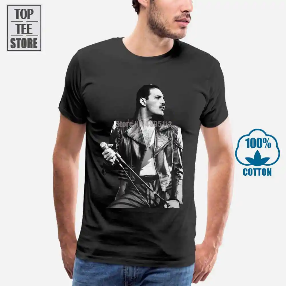 Фредди Меркури Queen британской рок Легенда Мужская футболка черный S до 4Xl|gildan t