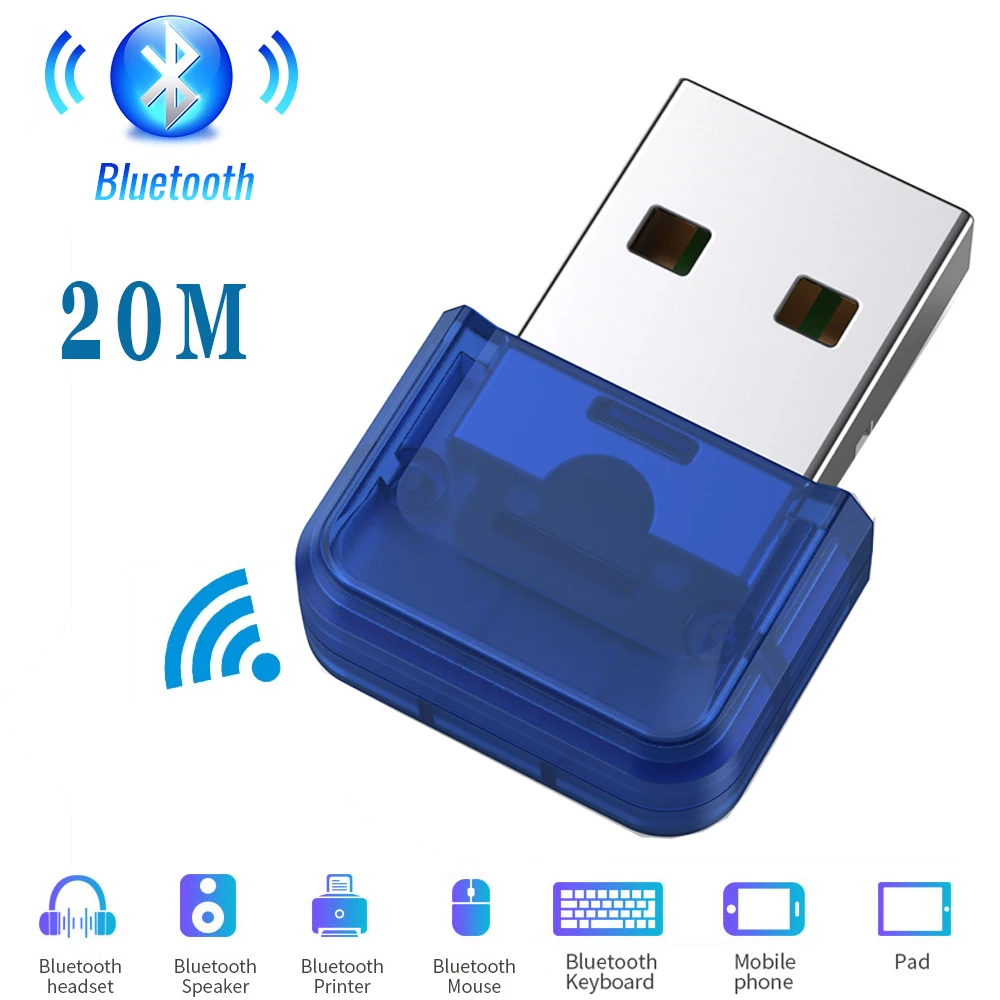 Generic Bluetooth Transmitter Usb Dongle Bluetooth 5.0 20m Wireless ...