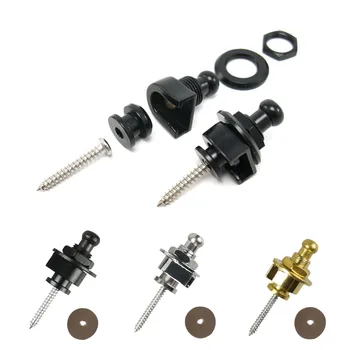 

2PCS Guitar Strap Lock Button Schaller-Style Straplock for all Acoustic Electric Bass Guitarra - 3 Colors