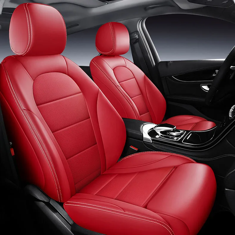 Custom Cowhide Car Seat Cover Leather For Ford Mustang Edge Escape