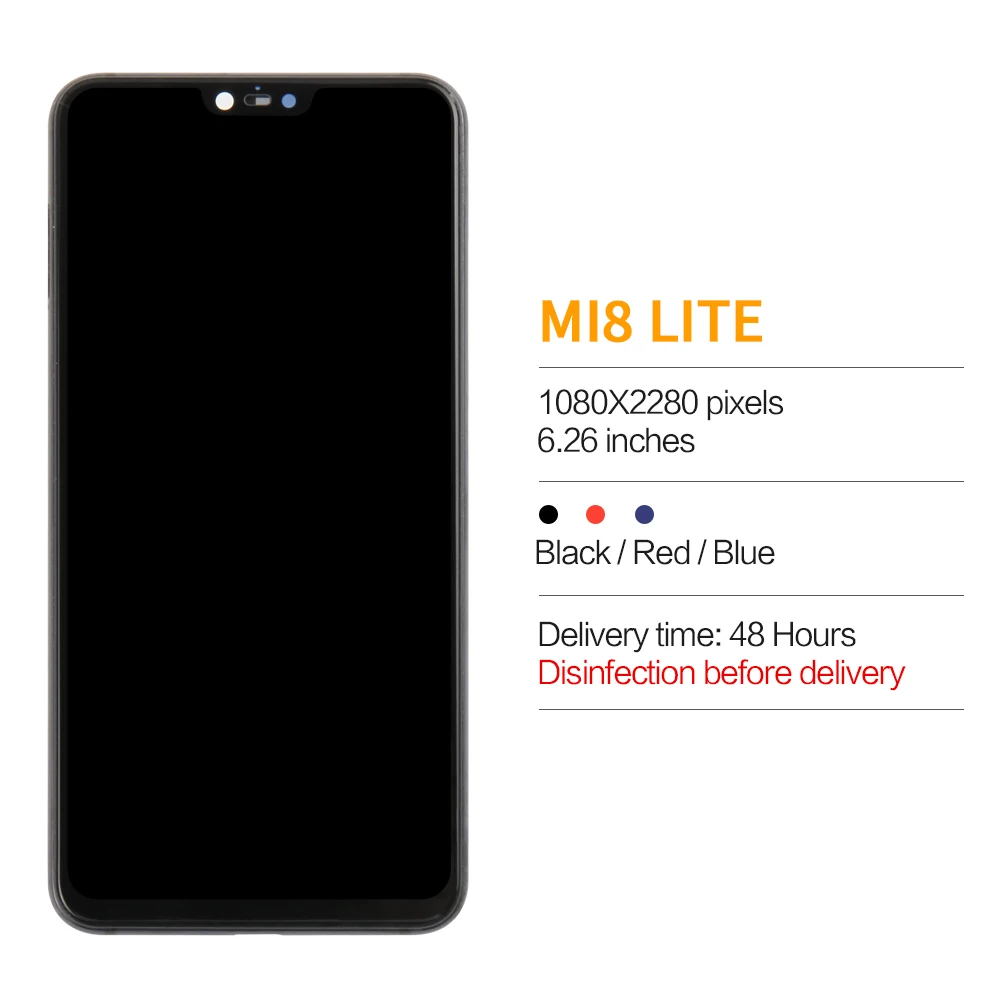 ЖК дисплей для XiaoMi Mi8 Lite матричный сенсорный экран Mi 8X дигитайзер датчик в сборе