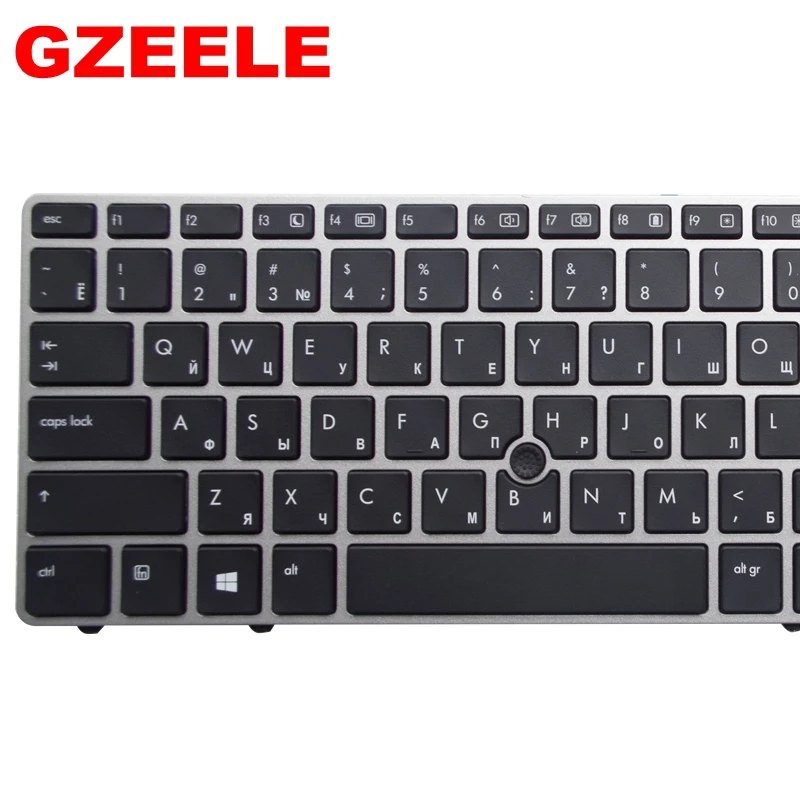 New Russian Keyboard for HP EliteBook 8560p 8570P 8560B 6560b 6565b 6560P RU laptop 701986-251 silv