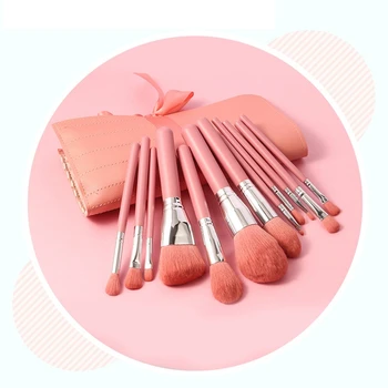 

12PCS Makeup Brush Set Powder Foundation Blush Eye Shadow Brush Candy Pink Cosmetics Colorful Makeup Beauty Tools Makeup Brush