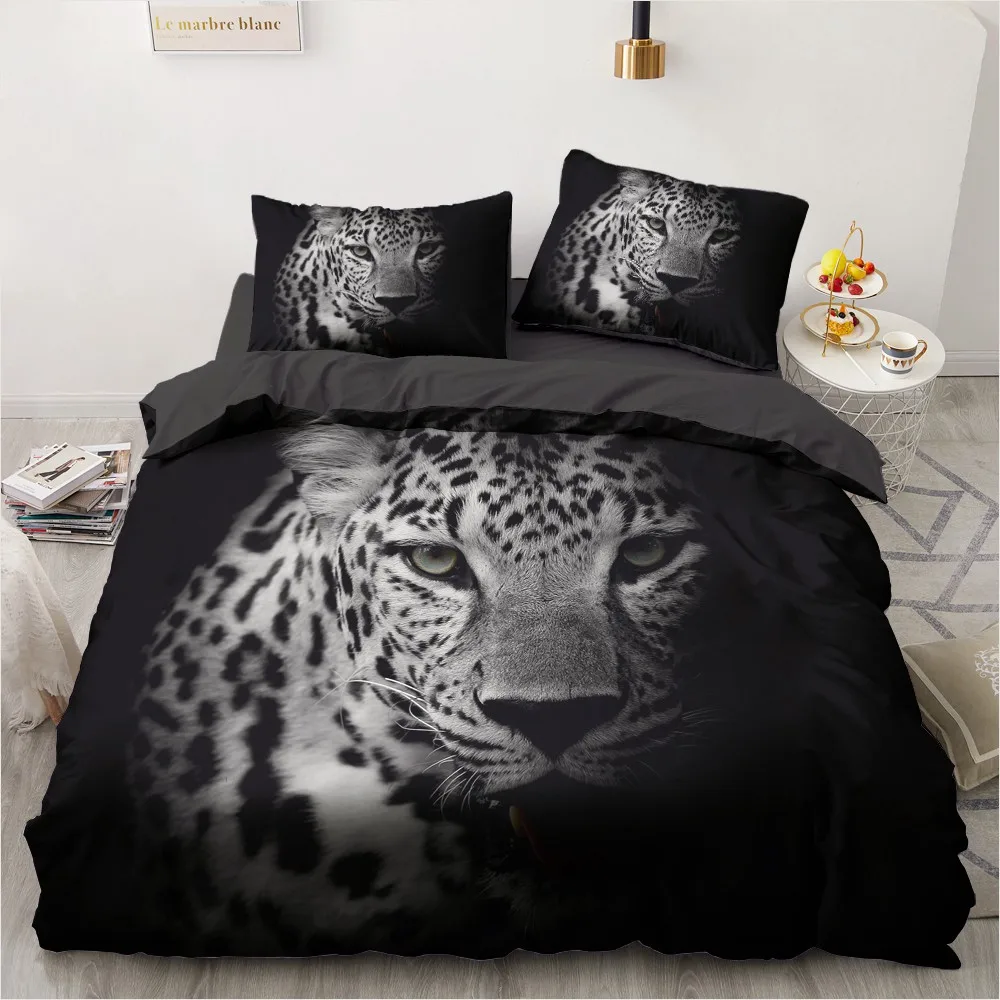 3D Bedding Sets Leopard Custom Duvet Quilt Cover Set Comforter Bed Linen Pillowcase King Queen Full Size 140*210 Home Texitle 3D Bedding Sets Leopard Custom Duvet Quilt Cover Set Comforter Bed Linen Pillowcase King Queen Full Size 140*210 Home Texitle